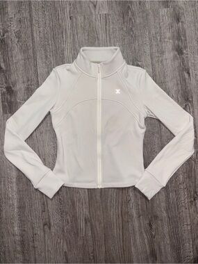 Free Spirit Jacket Luxe Fitted - Soft Cream Zip-Up Woman’s Size Small